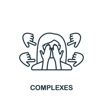 Complexes icon. Line simple Psychology icon for templates, web design and infographics