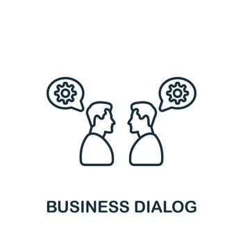 Business Dialog icon. Line simple icon for templates, web design and infographics