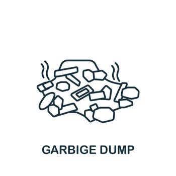 Garbige Dump icon. Line simple icon for templates, web design and infographics