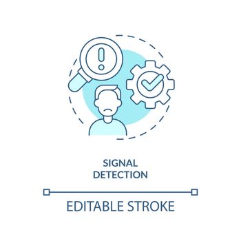 Signal detection turquoise concept icon