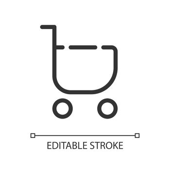 Remove item from shopping cart pixel perfect linear ui icon