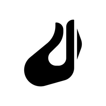 Italian hand gesture black glyph icon