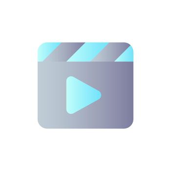 Video editing flat gradient color ui icon