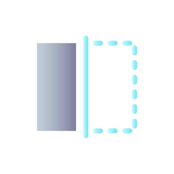 Crop video length flat gradient color ui icon