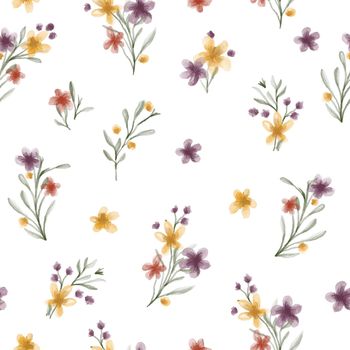 Watercolor flower seamless pattern, for Baby Shower and other.