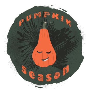 Halloween pumpkin face, pumpkin season, pumpkin design for t-shirt print.