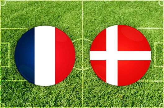 France vs Denmark football match