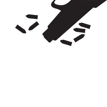 Handgun illustration vector logo 
