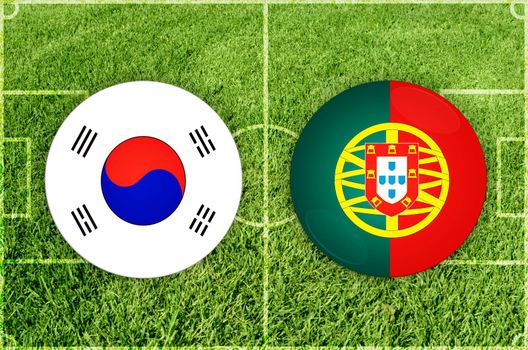 Korea vs Portugal football match