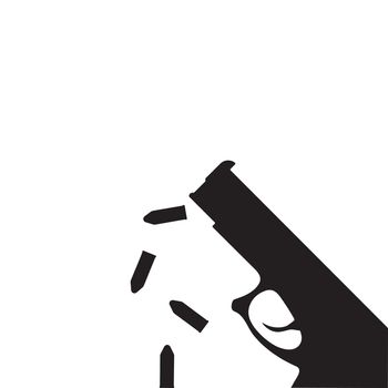 Handgun illustration vector logo 