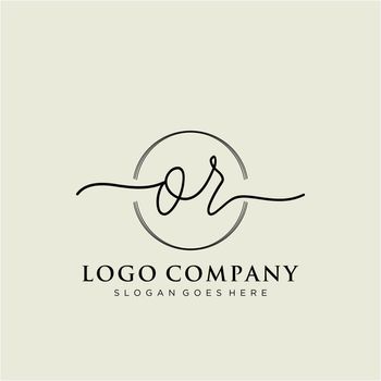 OR Initial handwriting logo design