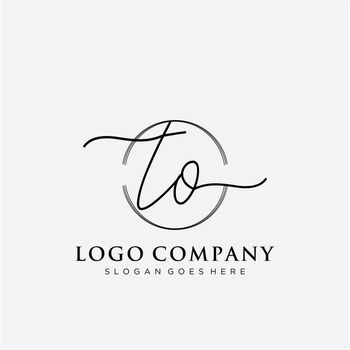 TO Initial handwriting logo design