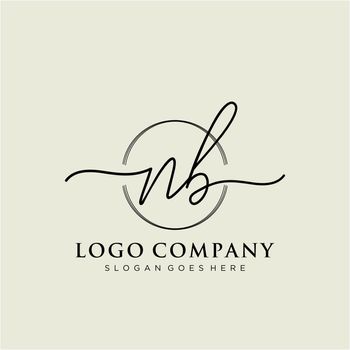 NB Initial handwriting logo design