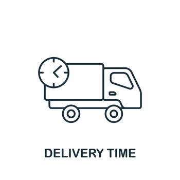 Delivery Time icon. Line simple line Shipping icon for templates, web design and infographics