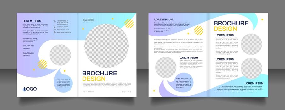 Programming languages courses blank brochure design