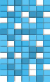 Abstract light background with many blue squares - Vector