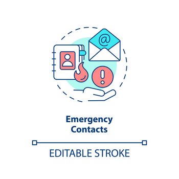 Emergency contacts concept icon