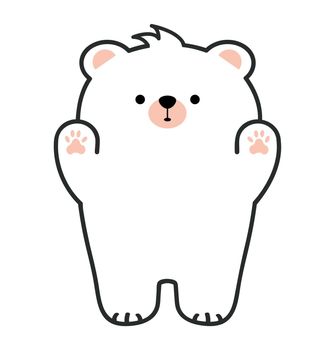 white bear cartoon vector icon