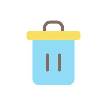 Trash can flat color ui icon