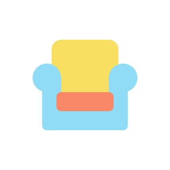 Armchair flat color ui icon