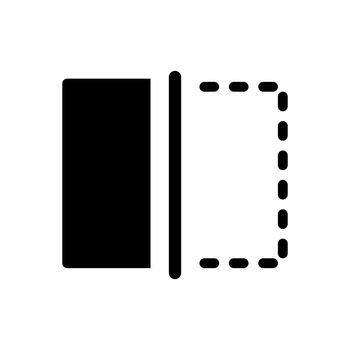 Crop video length black glyph ui icon