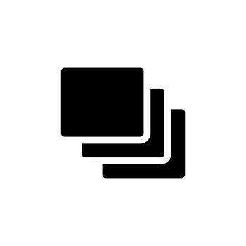 Series of layers black glyph ui icon