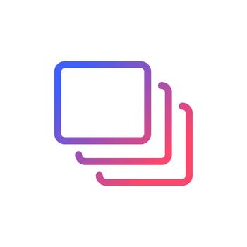 Series of layers pixel perfect gradient linear ui icon