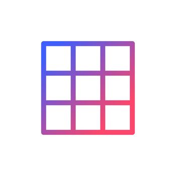 Rule of thirds grid pixel perfect gradient linear ui icon