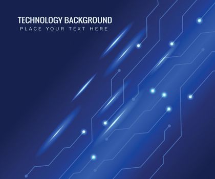Vector illustration smooth lines in dark blue color background. Hi-tech digital technology concept. Abstract futuristic, shiny lines background