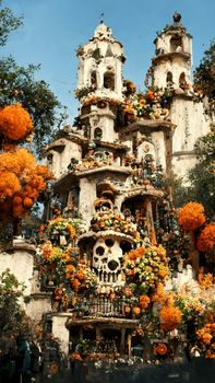 altar of the day of the dead typical mexican tradition