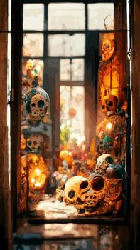 altar of the day of the dead typical mexican tradition
