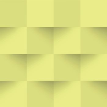 Abstract yellow background, web template, squares with shadow - Vector illustration