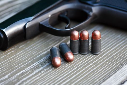 Bullets Near Handgun