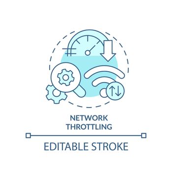 Network throttling turquoise concept icon