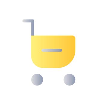 Remove item from shopping cart flat gradient color ui icon