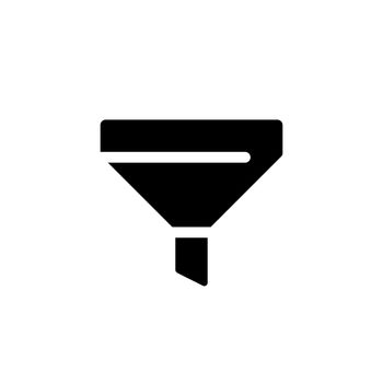 Funnel black glyph ui icon