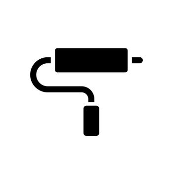 Paint roller tool black glyph ui icon