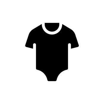 Baby bodysuit black glyph ui icon