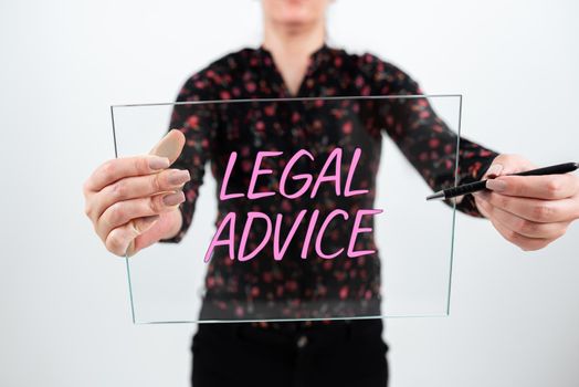 Text caption presenting Legal Advice. Business concept Recommendations given by lawyer or law consultant expert Speech Bubbles Showing Discussing Strategies For Development.