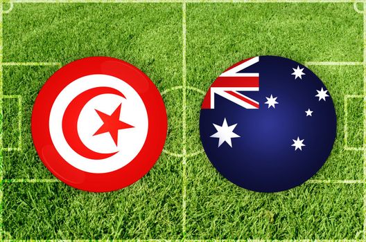 Tunisia vs Australia football match