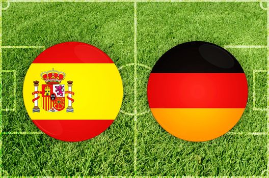 Spain vs Germany football match