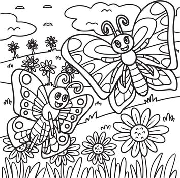 Butterfly Animal Coloring Page for Kids