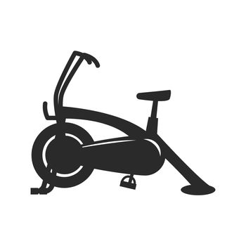 Exercise bicycle fitness icon