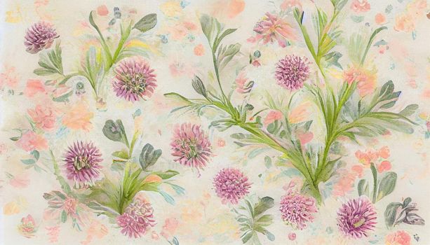 3D illustration Liberty Flower Pattern Floral Background Design For Fashion Wallpapers