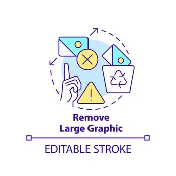 Remove large graphic concept icon