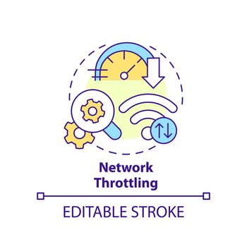 Network throttling concept icon