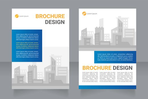 Construction project management service blank brochure design