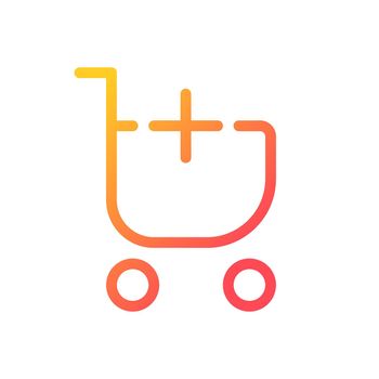 Add item to shopping cart pixel perfect gradient linear ui icon