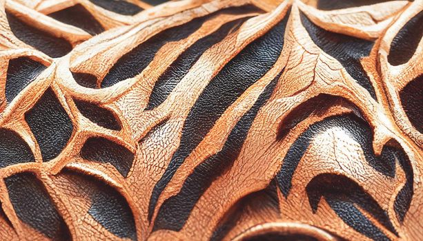 3D render tiger leather texture background