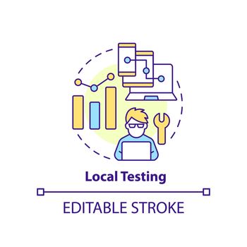 Local testing concept icon